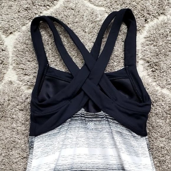 Athleta Black White Racer Tank XXS - Picture 6 of 8